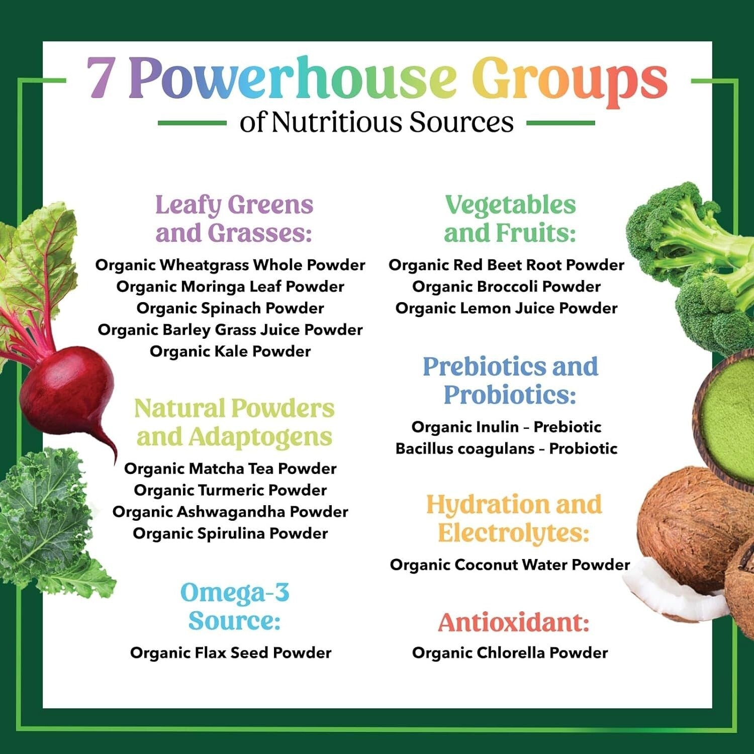 Organic Super Greens Powder Superfood - Original Organic Greens Superfood