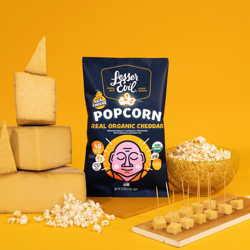 , Organic Popcorn, Non-Gmo, Real Organic Cheddar - 4.6Oz