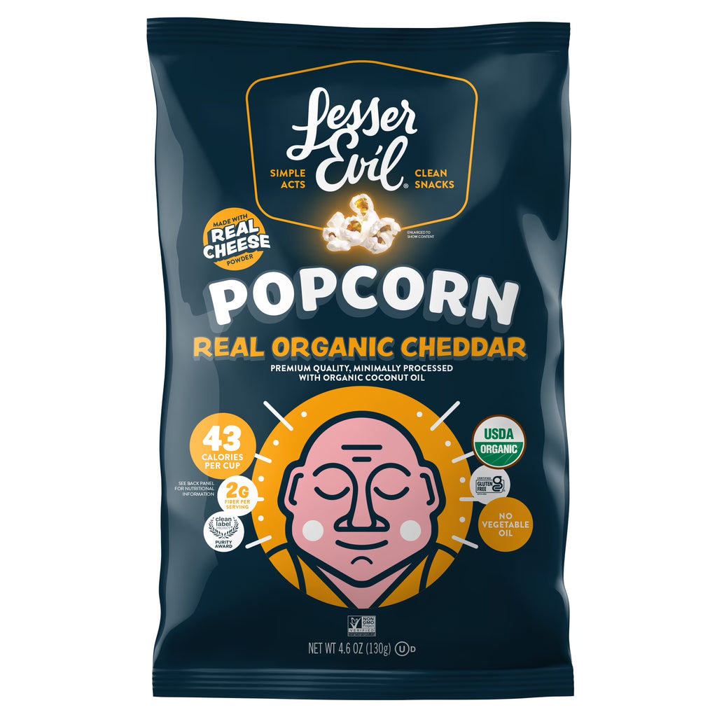 , Organic Popcorn, Non-Gmo, Real Organic Cheddar - 4.6Oz